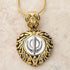 Buy one get one free! Sacred Heart Khanda / Adi Shakti pendants in stainless steel with natural gemstones